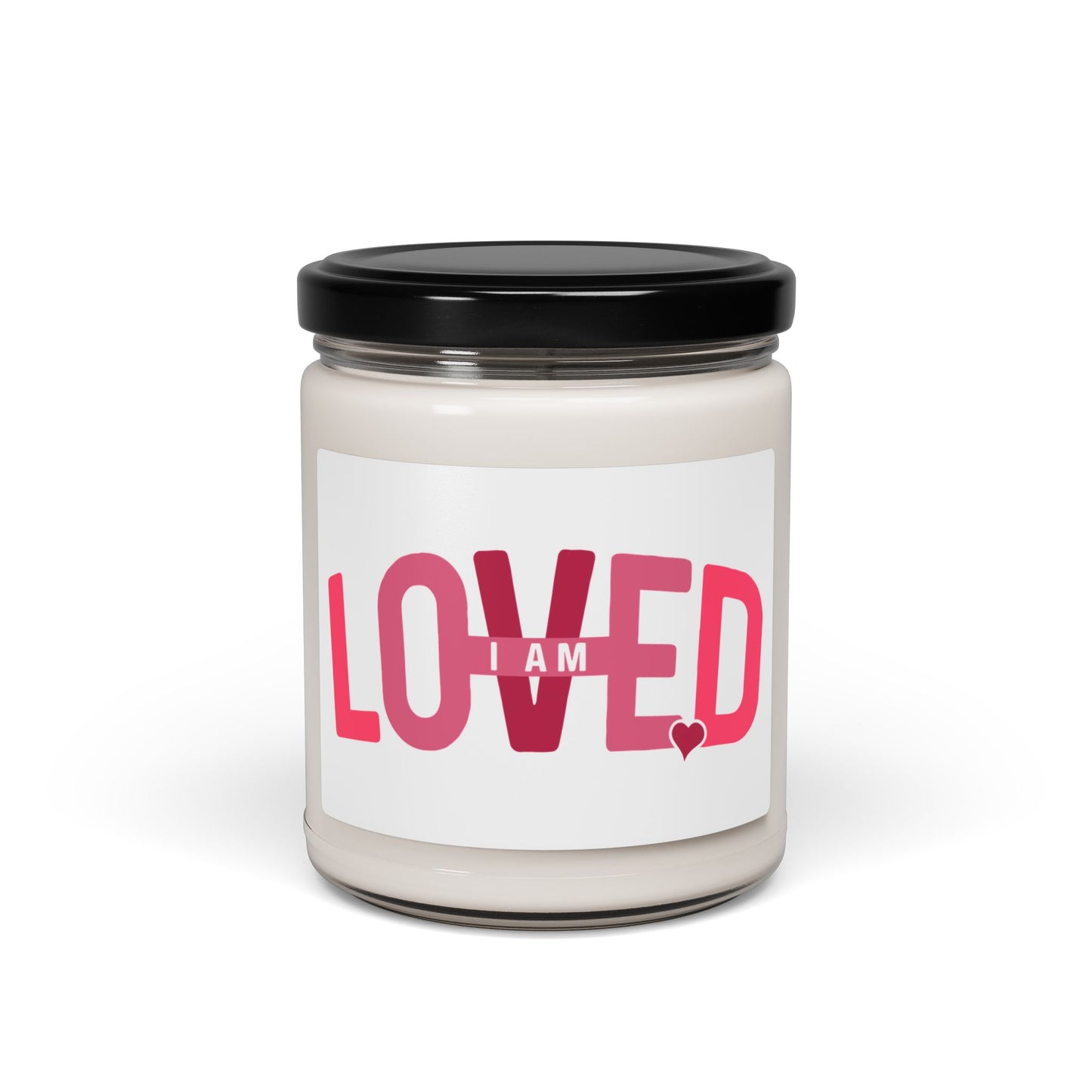 "I Am Loved" Affirmation Jar (Valentine’s, Self-Love Gift) — 9oz Scented Soy Candle