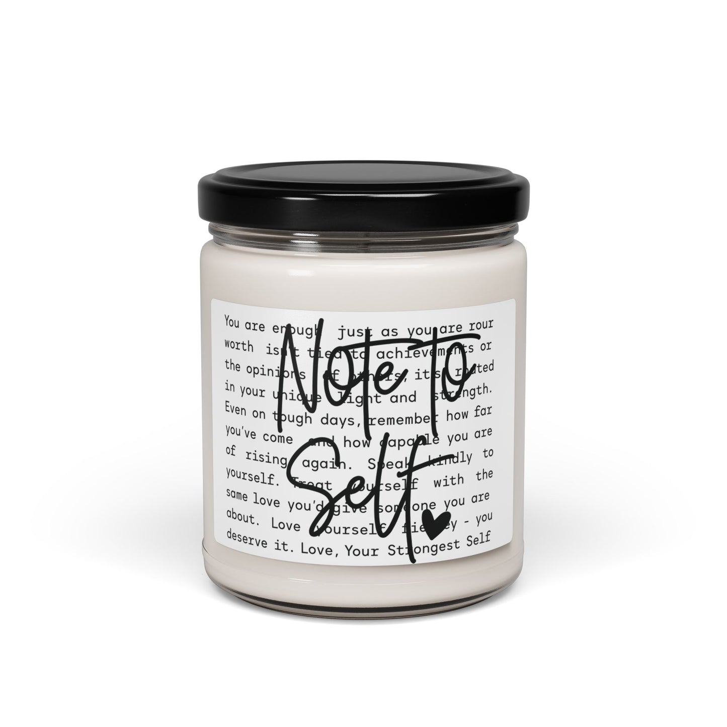 'Love Yourself' Scented 9oz Jar (Affirmation Self-Care Gift) — Soy Candle