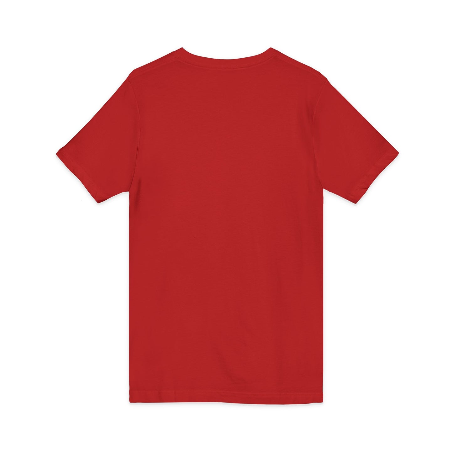 Minimal Red Hearts V-Neck Tee — Cute Tiny Heart Graphic Shirt