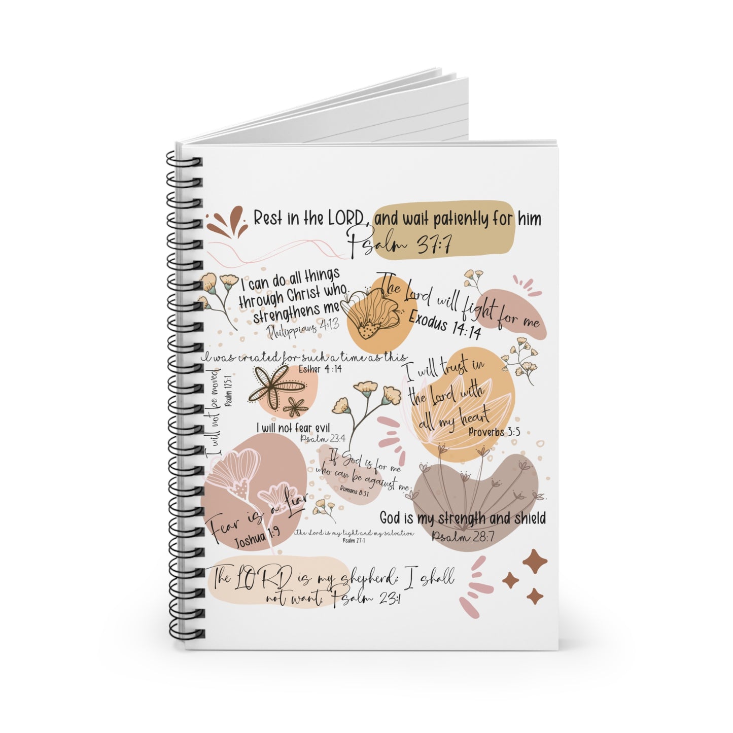 Faith Verse Spiral Notebook — Inspirational Christian Journal with Scripture Quotes