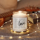 'Love' Aromatherapy Candle, 9oz Relaxing Gift — Scented Soy Candle