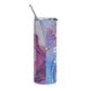Hope & Faith Butterfly 20oz Stainless Tumbler — Purple Blue Marble Travel Cup