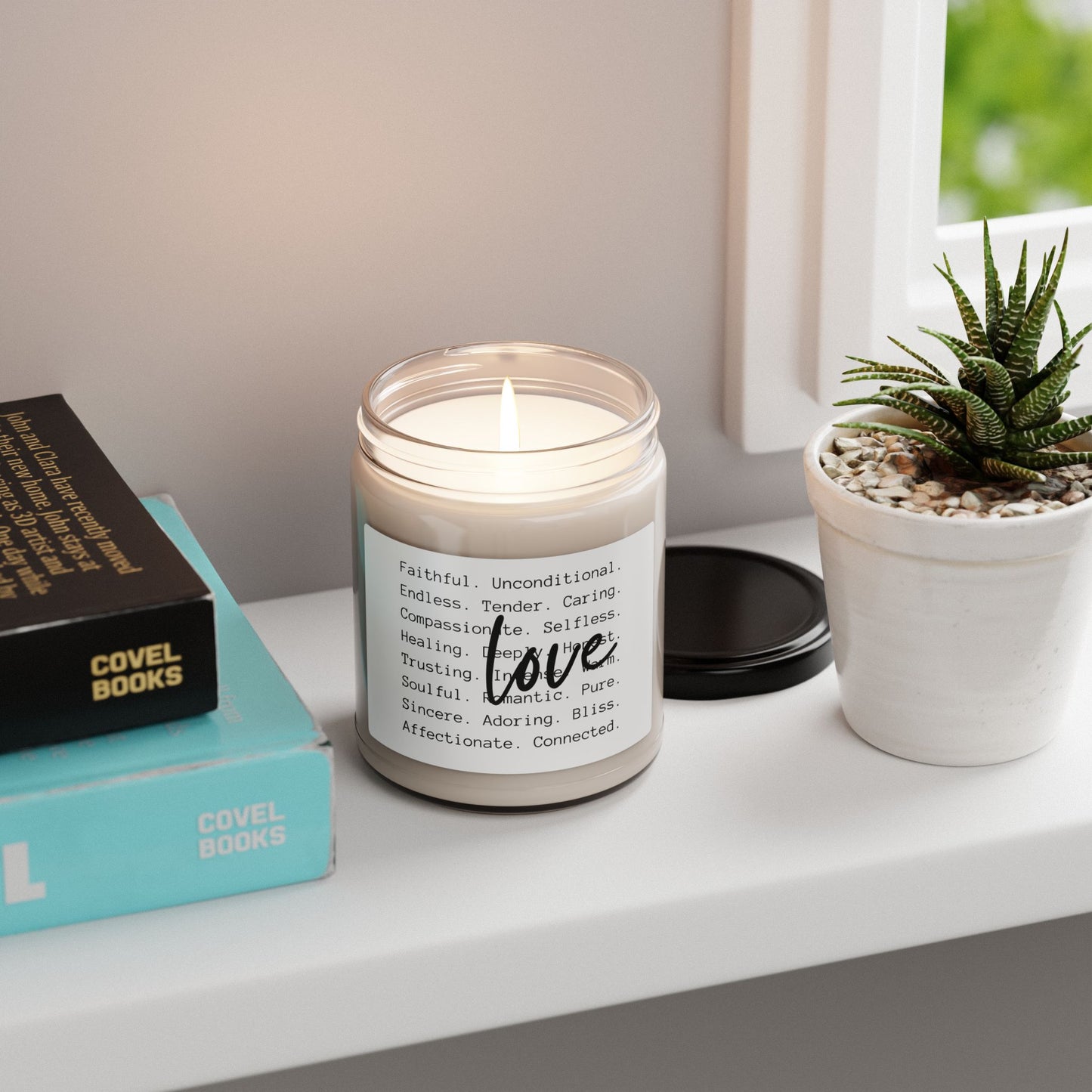 'Love' Aromatherapy Candle, 9oz Relaxing Gift — Scented Soy Candle