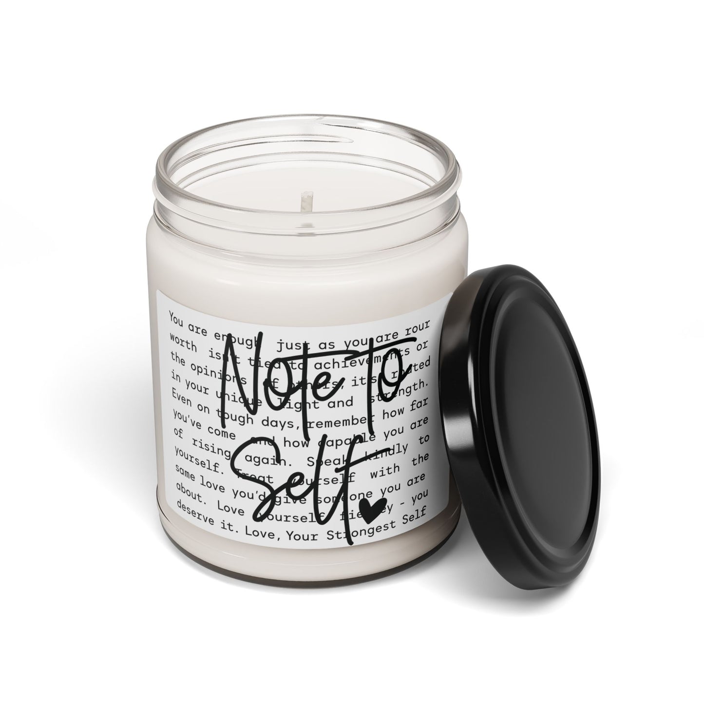 'Love Yourself' Scented 9oz Jar (Affirmation Self-Care Gift) — Soy Candle