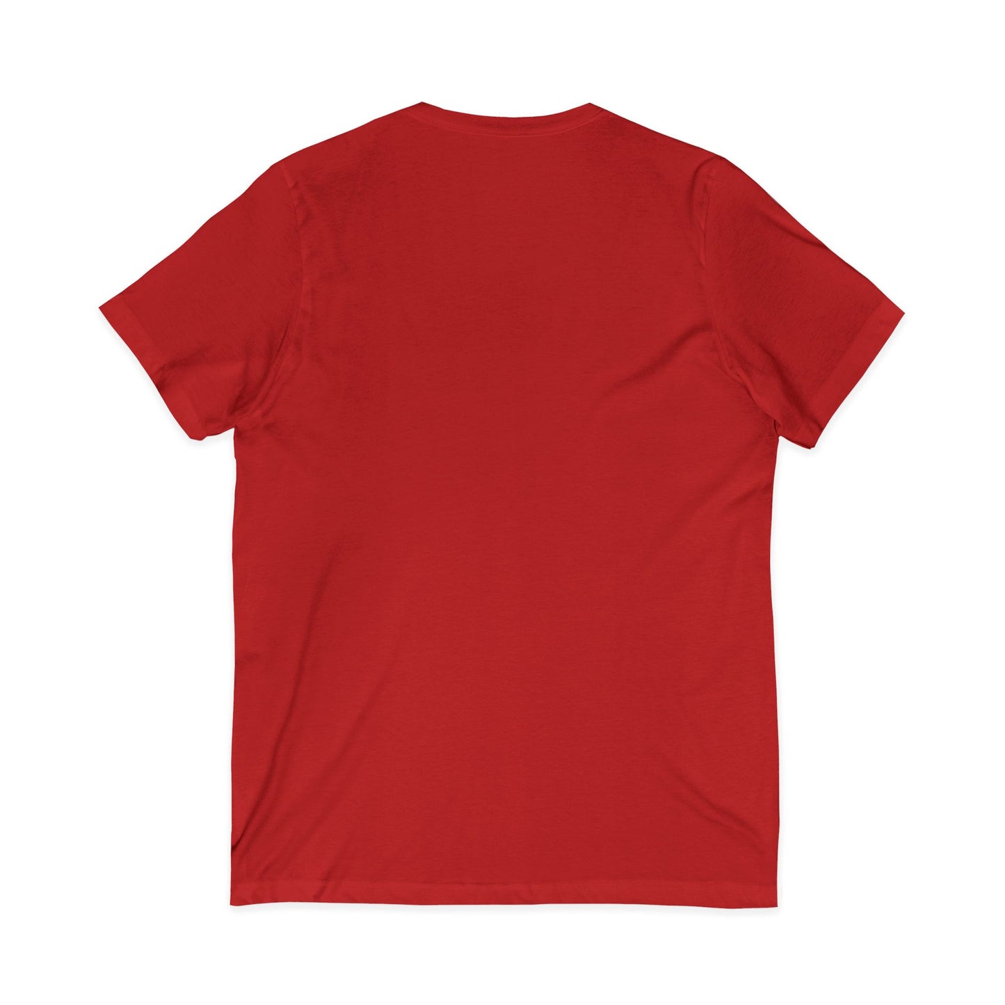 Minimal Red Hearts V-Neck Tee — Cute Tiny Heart Graphic Shirt