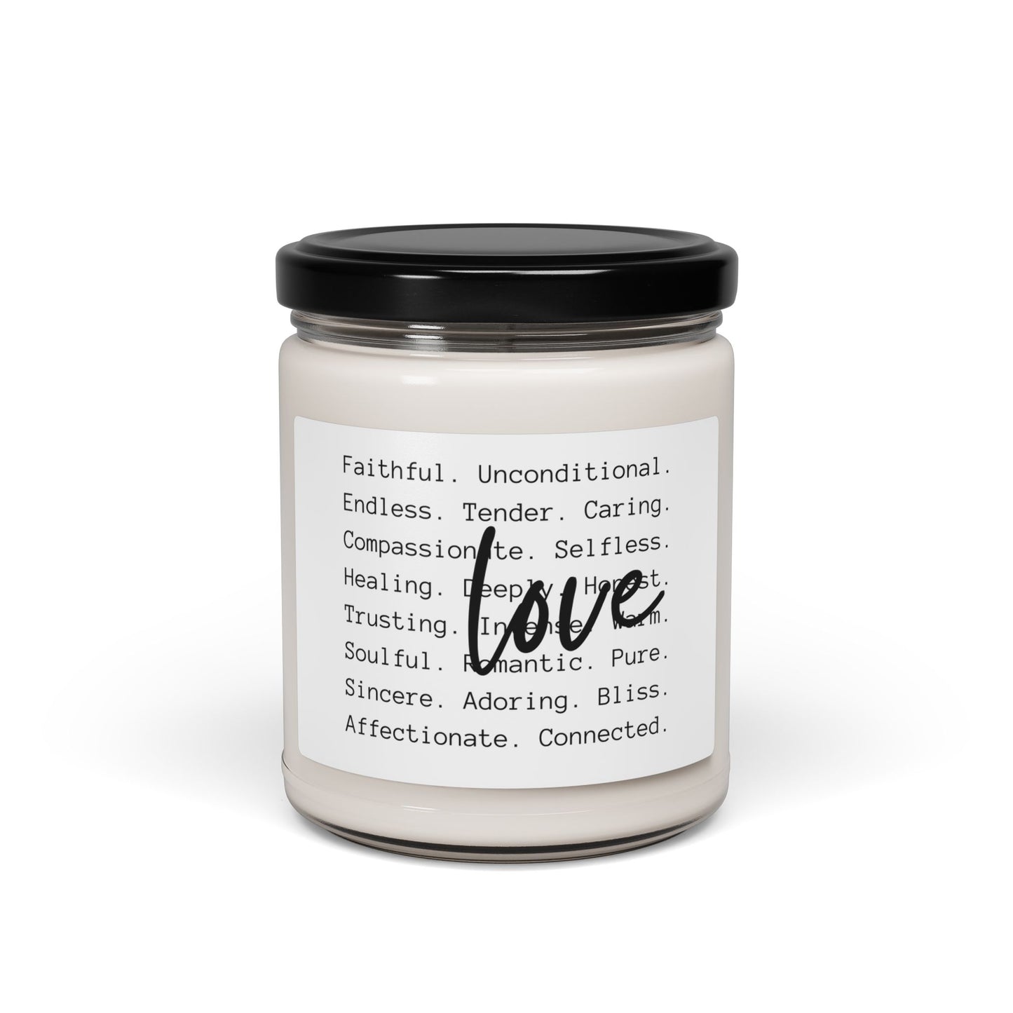 'Love' Aromatherapy Candle, 9oz Relaxing Gift — Scented Soy Candle
