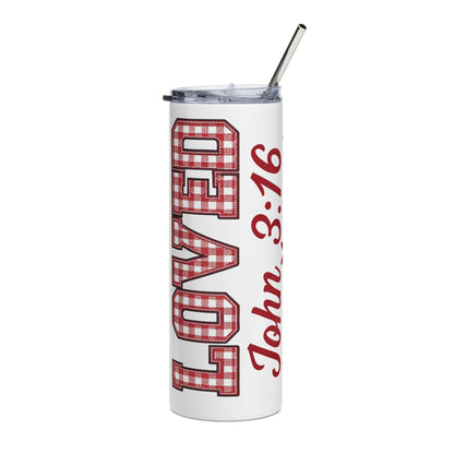 John 3:16  “Loved” - Stainless Steel Tumbler, 20oz