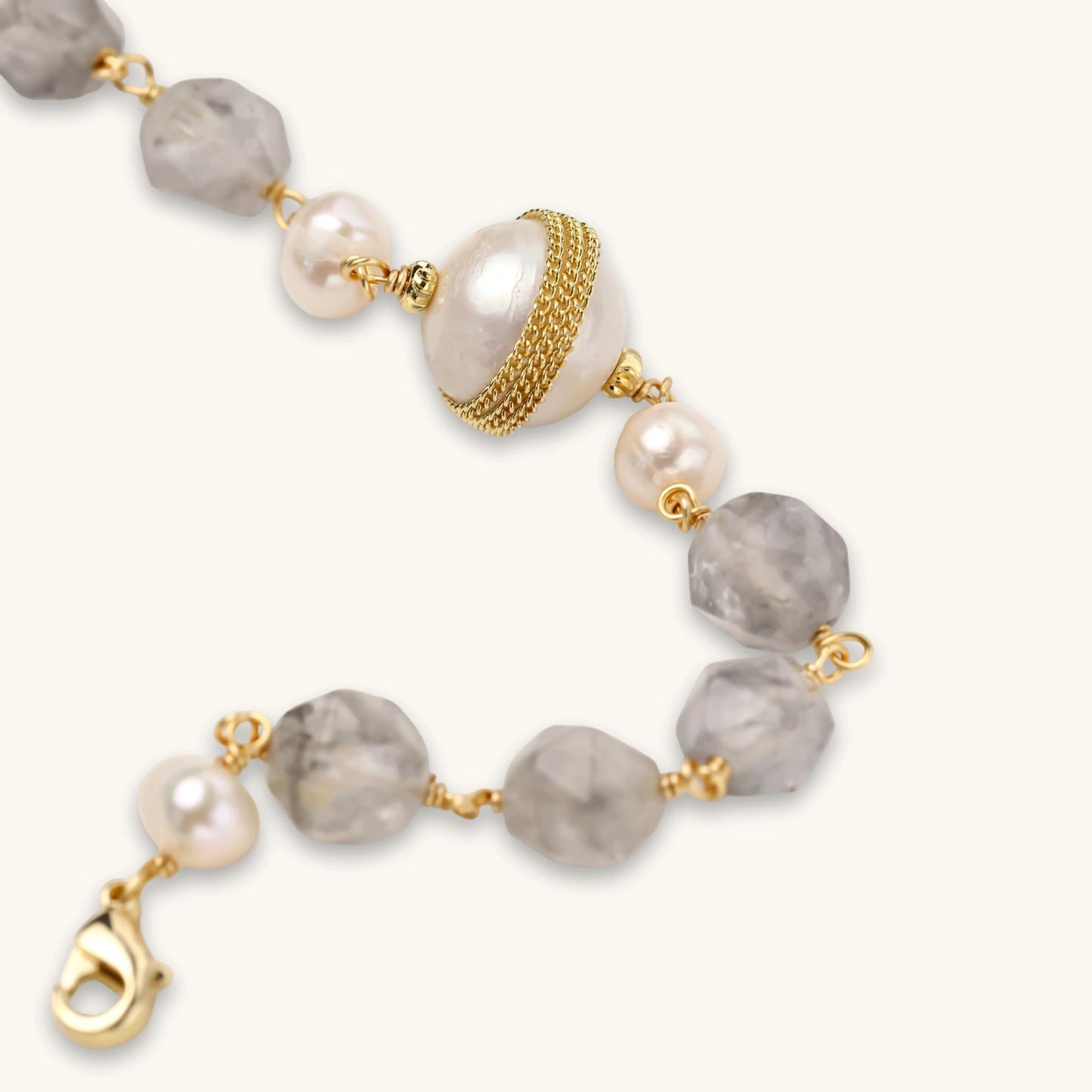 Baroque Pearl Crystal Bracelet | Kare-Kreations LLC