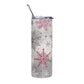 Pink & Silver Snowflake Insulated Cup — 20oz Stainless Tumbler