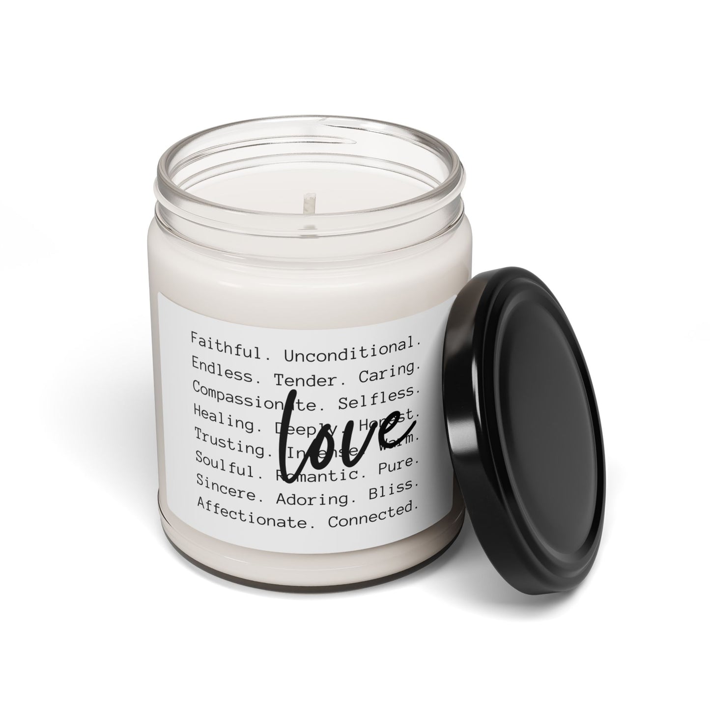 'Love' Aromatherapy Candle, 9oz Relaxing Gift — Scented Soy Candle