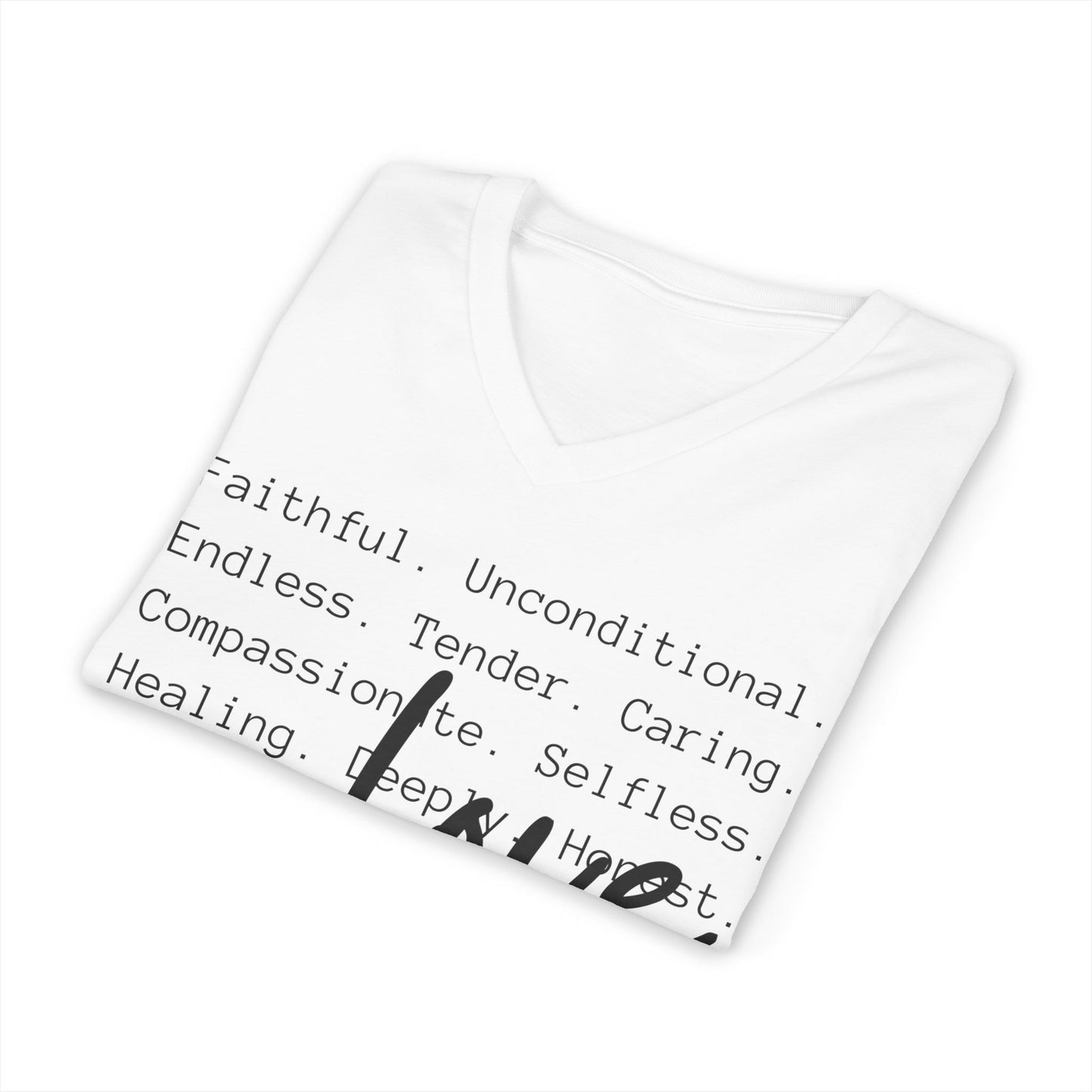 Love Definition V-Neck Tee — Inspirational Word Art Romantic Gift