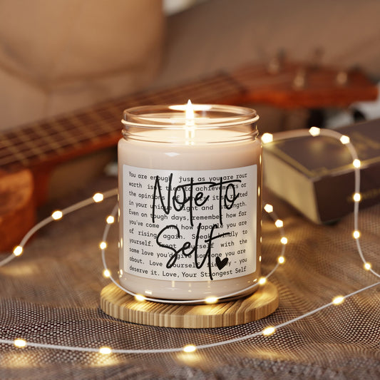 'Love Yourself' Scented 9oz Jar (Affirmation Self-Care Gift) — Soy Candle