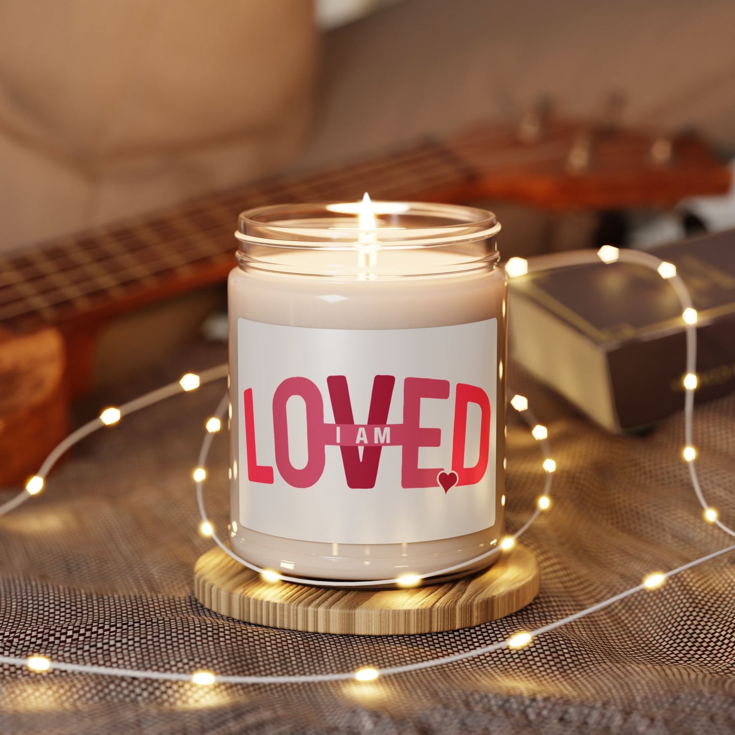 "I Am Loved" Affirmation Jar (Valentine’s, Self-Love Gift) — 9oz Scented Soy Candle