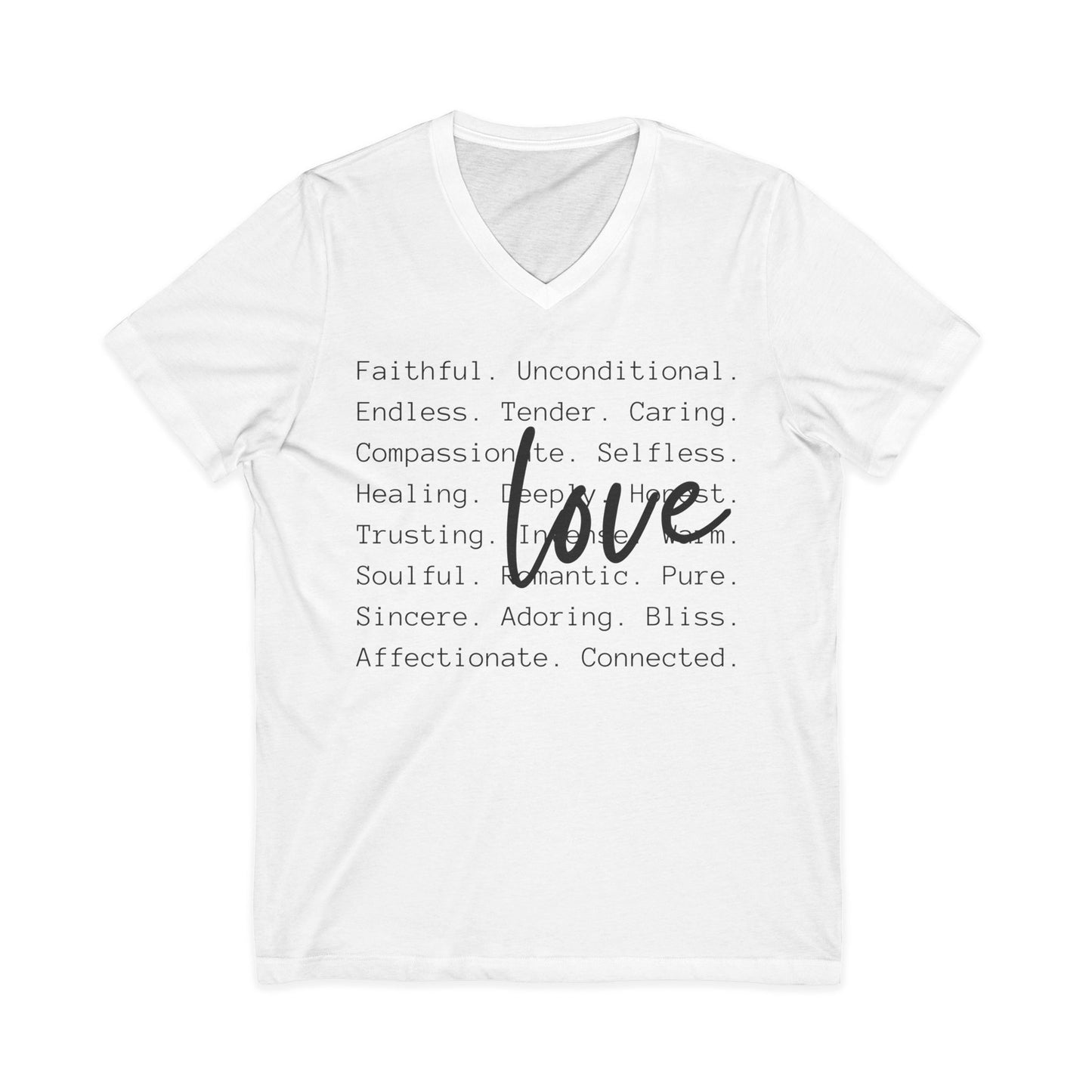 Love Definition V-Neck Tee — Inspirational Word Art Romantic Gift