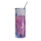 Hope & Faith Butterfly 20oz Stainless Tumbler — Purple Blue Marble Travel Cup